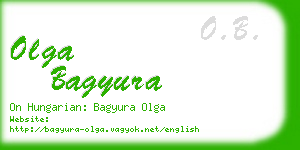 olga bagyura business card